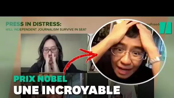 Maria Ressa apprend son prix Nobel de la paix en pleine conférence Zoom