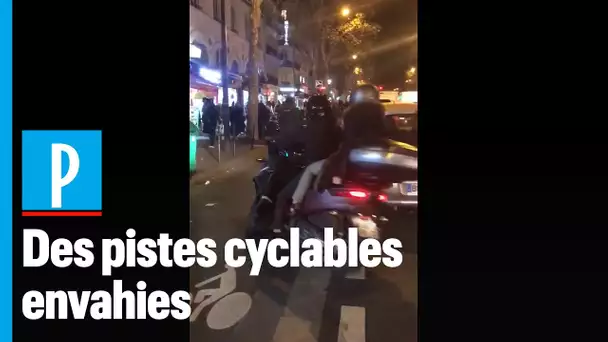 Scooters, camions, voitures... sur les pistes cyclables à Paris, on trouve de tout