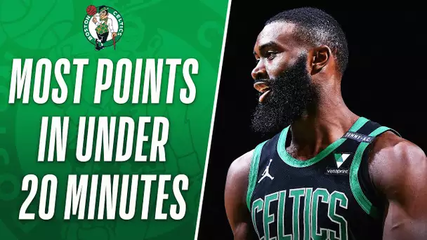 Jaylen Brown Scores The MOST POINTS In Under 20 minutes Played During The Shot Clock Era!