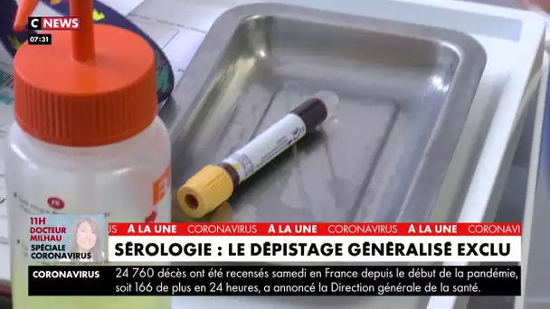 Sérologie : le dépistage généralisé exclu