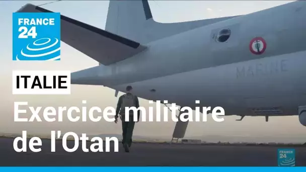 Italie : à bord d'un avion de l'armée française participant à des exercices militaires de l'Otan