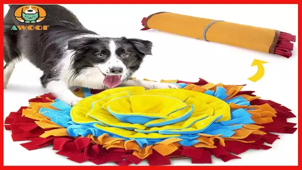 AWOOF Snuffle Mat for Dogs,Interactive Dog Snuffle Treat Mat Feeding Mat