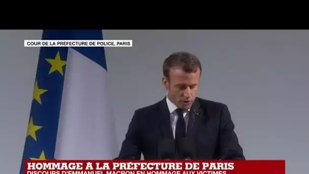 REPLAY - Discours d'Emmanuel Macron lors de l'hommage aux victimes de la préfecture de police