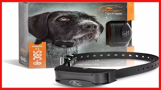 SportDOG Brand NoBark 8 Collar - Easy-to-Use Bark Control Collar - Waterproof and Submersible