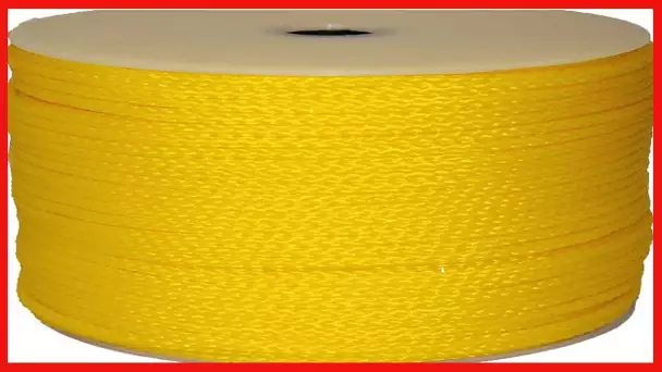 T.W Evans Cordage 27-302 1/4-Inch by 500-Feet Hollow Braid Polypro Rope, Yellow