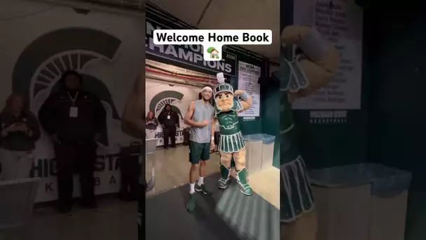 Devin Booker is back in his home state, rocking his Michigan State Book 1s 💚🔥|#Shorts