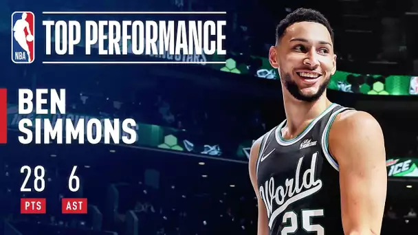 Ben Simmons Puts Up 28 Points & 6 Assists In Rising Stars Game | 2019 NBA All-Star