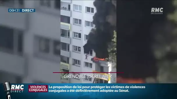 Deux enfants échappent aux flammes d'un incendie en sautant de plus de 10 mètres de haut