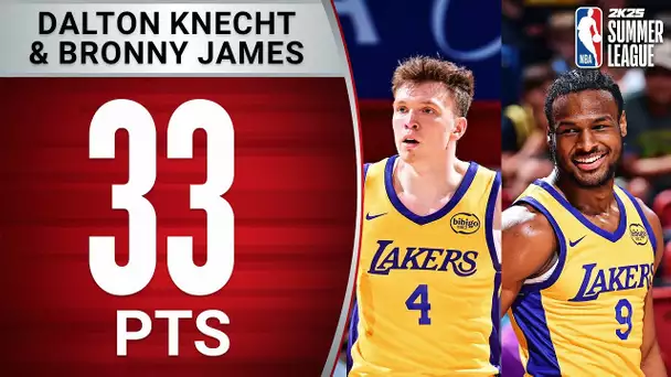 Dalton Knecht (20 PTS) & Bronny James (13 PTS) SHINE In Summer League!