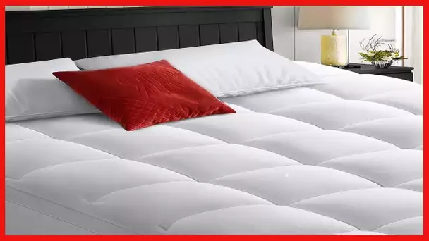 COHOME Queen Size Mattress Topper Extra Thick Cooling Mattress Pad 400TC Cotton Top Plush Down