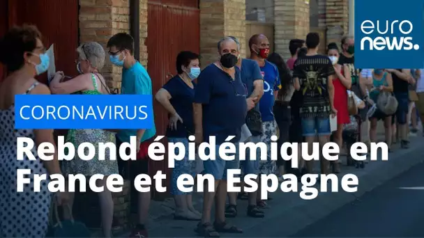 Rebond épidémique en France et en Espagne