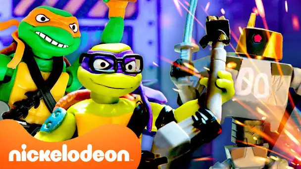 Les Tortues Ninja se battent et cassent les bras des robots Mechazoid ! | Nickelodeon France