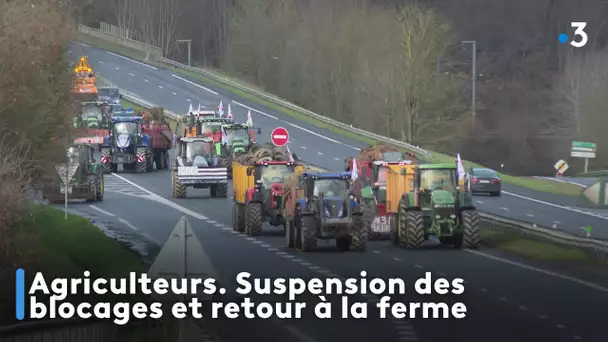 Agriculteurs. Suspension des blocages et retour à la ferme