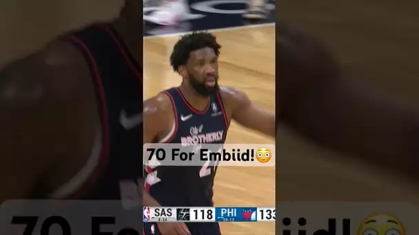 Joel Embiid Sets 76ers Franchise Record 70 PTS! 🔥👀| #Shorts