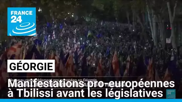 Géorgie : des dizaines de milliers de manifestants pro-européens à Tbilissi avant les législatives