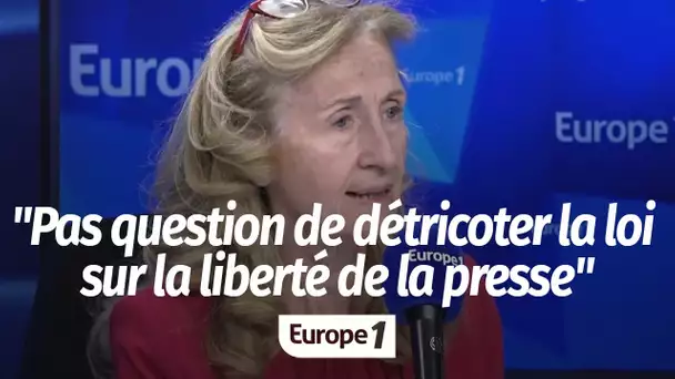 Nicole Belloubet : "Il n'est pas question de détricoter" la loi sur la liberté de la presse