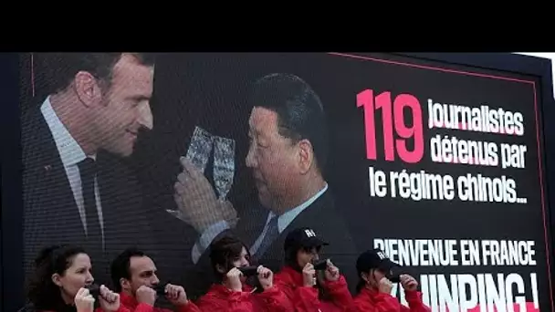 No Comment : Manifestation de Reporters sans frontières contre la venue de Xi Jinping