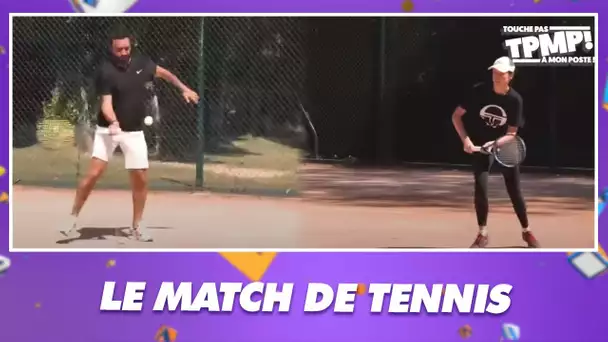 Le match de tennis entre Cyril Hanouna et Géraldine Maillet