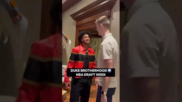 The Duke brotherhood between #NBADraft prospects Jared McCain & Kyle Flipowski! 💙 | #Shorts