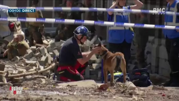 En Belgique, près de Liège, les recherches de victimes continuent après les inondations