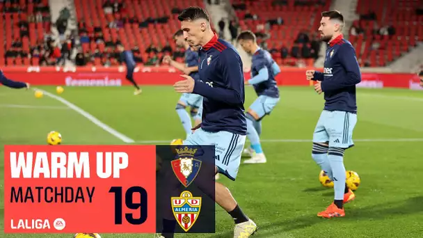 Calentamiento CA Osasuna vs UD Almería