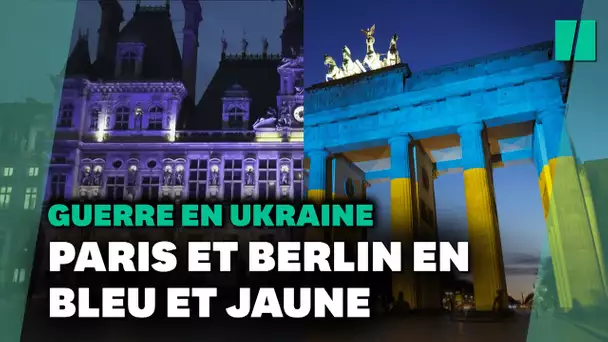 Paris et Berlin s'illuminent aux couleurs de l'Ukraine