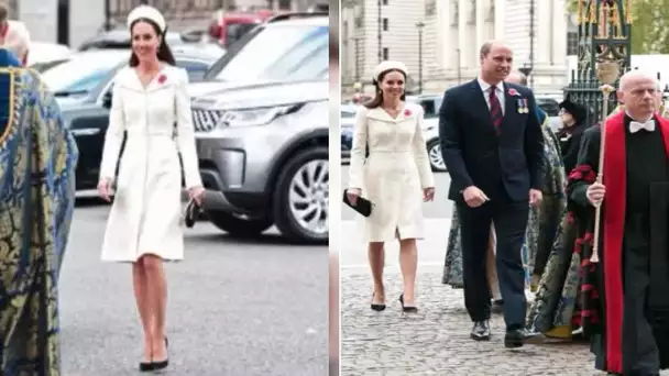 Kate éblouit alors qu'elle rejoint le prince William au service de l'abbaye de Westminster de l'Anza