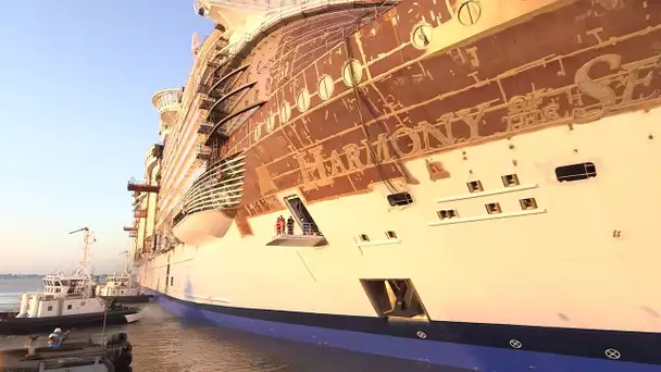 Saint-Nazaire : l&#039;Harmony of the Seas découvre la mer