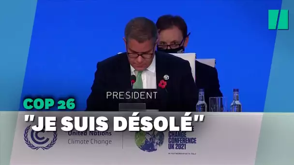 Alok Sharma, le président de la Cop26 en larmes après le Pacte de Glasgow