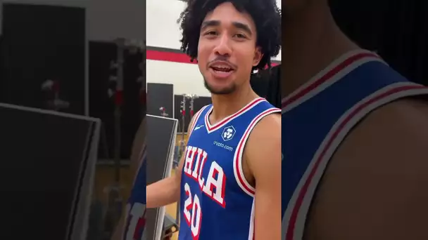 Sixers No. 16 overall pick Jared McCain was mic’d up for Rookie Photoshoot in Vegas!🔥| #Shorts