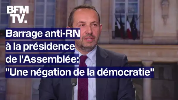 Présidence de l'Assemblée nationale: l'interview de Sébastien Chenu (RN) en intégralité