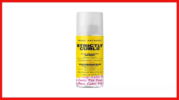 Marc Anthony Strictly Curls Refresher and Detangler Spray with Sweet Almond Oil & Avocado Oil, 4 Oz