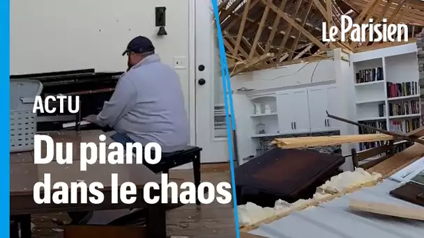 Tornades aux Etats-Unis : un homme joue du piano dans les décombres de sa maison