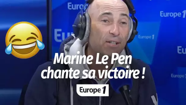 MARINE LE PEN CHANTE SA VICTOIRE ! (CANTELOUP)