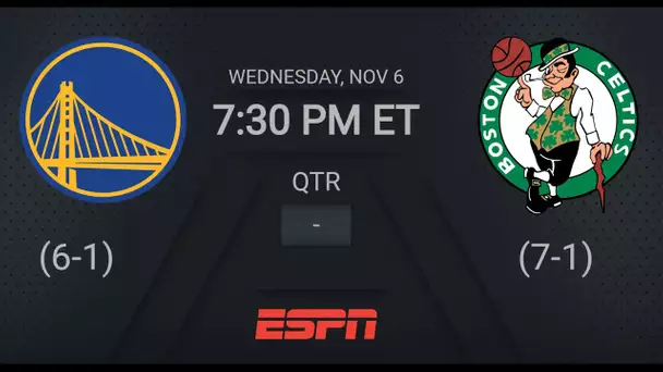 Golden State Warriors @ Boston Celtics Live Scoreboard