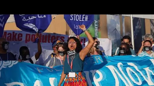 COP27 : manifestation en amont de la venue de Joe Biden pour l'urgence climatique