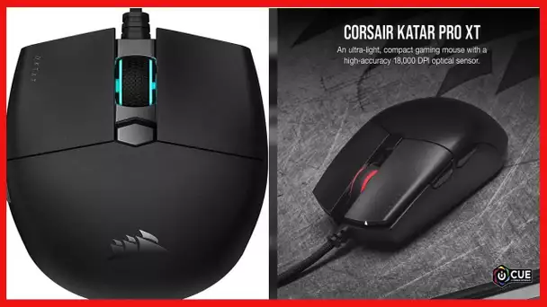 Corsair Katar Pro XT Ultra-Light Gaming Mouse- 18k DPI PixArt Optical Sensor- RGB Scroll Wheel Light