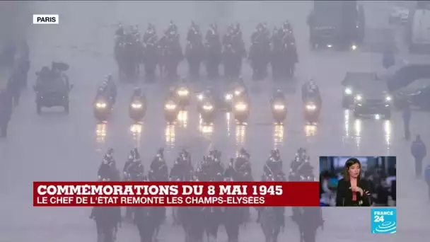 Commémorations du 8 mai 1945 : le chef de l'État remonte les Champs-Élysées