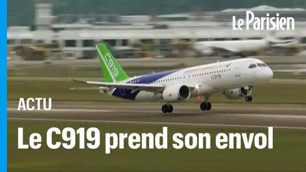 Le Comac C919, l’avion moyen-courrier chinois qui concurrence Airbus et Boeing présenté au public