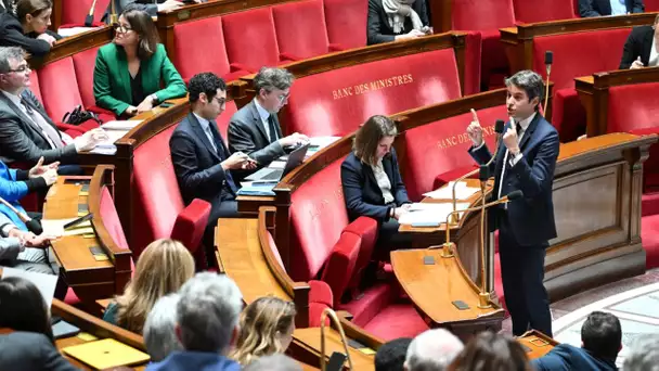 Gabriel Attal seul en scène face aux députés à l'Assemblée nationale et quelques passes d'arme