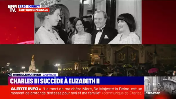 "C'est la reine du cœur": Mireille Mathieu a chanté trois fois pour Elizabeth II, elle raconte