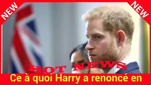 Ce à quoi Harry a renoncé en épousant Meghan Markle