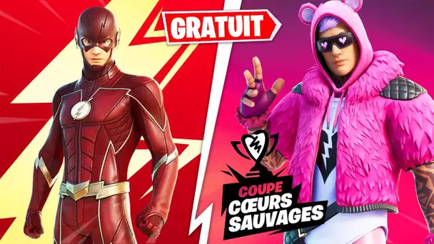 NOUVEAU SKIN FLASH + EVENEMENT COEURS SAUVAGES ET RECOMPENSES SUR FORTNITE ! (FORTNITE NEWS)