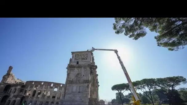 Italie : à Rome, l'arc de Constantin endommagé par la foudre