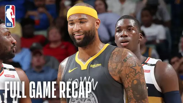 WARRIORS vs PELICANS | DeMarcus Cousins Leads Dubs With 21/12 | April 9, 2019