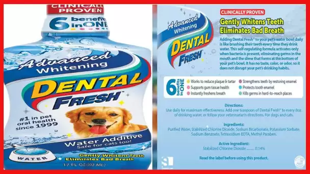 Dental Fresh Advanced Whitening Formula Dog Water Additive 17 oz. (369048)