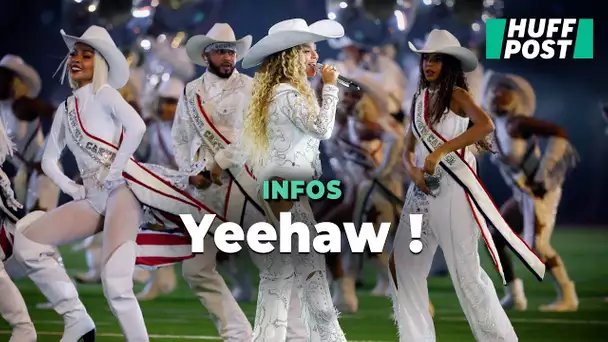 Pour son "Beyoncé Bowl", la star brille en pure Texane lors de la mi-temps d'un match de la NFL