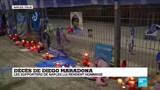 Décès de Diego Maradona : les supporters de Naples lui rendent hommage