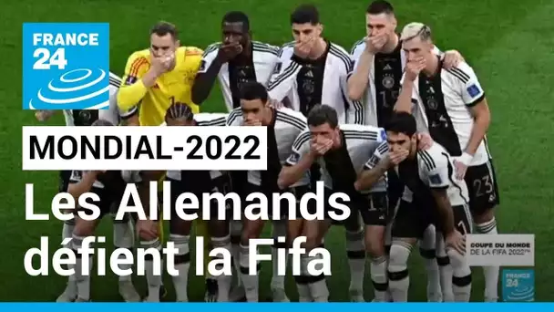 Mondial-2022 : une main sur la bouche, les joueurs allemands défient la Fifa • FRANCE 24