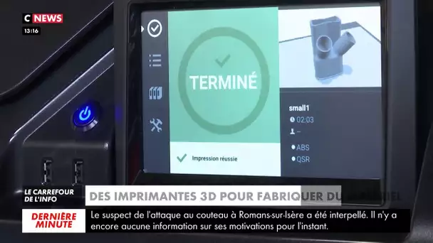 Coronavirus : quand l’impression 3D vient au secours des hôpitaux